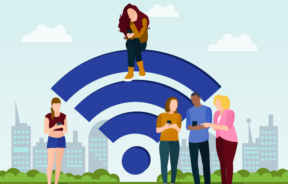WiFi 6 atende a concentração de pessoas/Crédito: Freepik